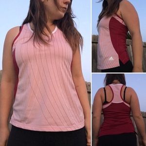 Adidas Racerback Tank light Pink & Burgundy